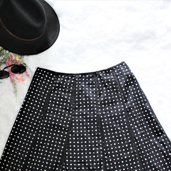 Nine West Polka Dot Pleated Skirt - Picture 3 of 10